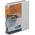 QuickFit® View 3-Ring Binder, 1 1/2" Round Rings, White 1 thumbnail image