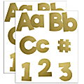 Carson Dellosa Education EZ Letters, Sparkle + Shine Gold Foil, 219 Pieces Per Pack, Set Of 2 Packs