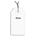 Office Depot® Brand Prewired Color Shipping Tags, #6, 5 1/4" x 2 5/8", White, Box Of 1,000