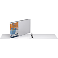 QuickFit® 3-Ring Binder, 1 1/2" Locking Angle D-Rings, Spreadsheet, White 1 thumbnail image