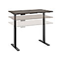 Bush Business Furniture Move 60 Series 48"W x 30"D Height Adjustable Standing Desk, Cocoa/Black Base, Premium Installation