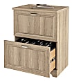 Realspace® Magellan 23-1/2"W x 16-1/2"D Lateral 2-Drawer File Cabinet, Blonde Ash