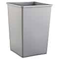 Rubbermaid® Commercial Untouchable Square Waste Receptacle, 35-Gallon, Gray