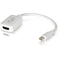 C2G Mini DisplayPort to HDMI Adapter - Mini DP to HDMI Adapter - DisplayPort 1.2 - White - M/F - HDMI/Mini DisplayPort for Audio/Video Device - 8" - 1 x Mini DisplayPort Male Digital Audio/Video - 1 x HDMI Female Digital Audio/Video - White