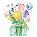 Amscan Spring 2-Ply Lunch Napkins, 6-1/2" x 6-1/2", Tulip Garden, 16 Napkins Per Sleeve, Pack Of 4 Sleeves 1 thumbnail image