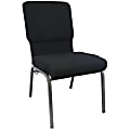 Flash Furniture Advantage Church Chair, Black/Silver Vein