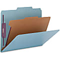 Nature Saver Color Classification Folders, 2/5" Tab Cut, Right Tab Position, Legal Size , Blue, Box Of 10