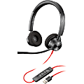 Poly Blackwire 3320 USB-A Headset - Stereo - USB Type A, Mini-phone (3.5mm) - Wired - 32 Ohm - On-ear, Ove - 76J16AA 1 thumbnail image