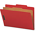 Nature Saver Color Classification Folders, 2/5" Tab Cut, Right Tab Position, Legal Size , Bright Red, Box Of 10