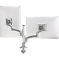 Chief Kontour Series K2C220S - Mounting kit (through desk mount, column, 2 dual articulating arm) - for 2 LCD displays - aluminum - semi-gloss silver - screen size: 10"-30" - desk-mountable