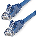 StarTech.com 10ft (3m) CAT6 Ethernet Cable, LSZH (Low Smoke Zero Halogen) 10 GbE Snagless 100W PoE UTP RJ45 Blue Network Patch Cord, ETL - 10ft/3m Blue LSZH CAT6 Ethernet Cable