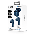 Bytech iHome XT-62 True Wireless Bluetooth In-Ear Earbuds, Blue, HMAUBE233BL