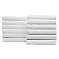 1888 Mills Naked Full Fitted Sheets, 54” x 80” x 15”, White, Pack Of 24 Sheets