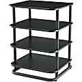 SANUS Foundations Euro EFA31 A/V Equipment Stand - 80 lb Load Capacity - 4x Shelf(ves) - 30.6" x 22.5"x 20.5" Depth - Wood, Steel - Black - EFA31B1 1 thumbnail image
