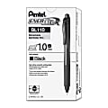 Pentel® EnerGel-X Retractable Gel Pens, Bold Point, 1.0 mm, Black Barrel, Black Ink, Pack Of 12 Pens