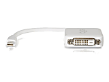 C2G Mini DisplayPort to DVI Adapter - Mini DP to Single Link DVI-D - M/F - DVI/Mini DisplayPort for Notebook, Tablet, Monitor, Video Device - 8" - 1 x Mini DisplayPort Male Thunderbolt - 1 x DVI-D (Single-Link) Female Digital Video - White