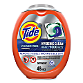 Tide® Hygienic Clean Heavy 10x Duty Power Pods, Original Scent, 81 oz Tub, 48 Pods/Tub, 4 Tubs/Carton 1 thumbnail image