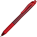 Pentel® EnerGel-X Retractable Gel Pens, Bold Point, 1.0 mm, Red Barrel, Red Ink, Pack Of 12 Pens