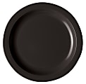 Cambro Camwear Round Dinnerware Plates, 10", Black, Set Of 12 Plates