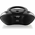 iLive Bluetooth CD Radio Portable Boombox - 1 x Disc Integrated Stereo Speaker - Black LCD - CD-DA - 6 Hour Run Time - Auxiliary Input