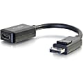 C2G 8in DisplayPort to HDMI Adapter - DP to HDMI Adapter - 1080p - Black - M/F - Adapter - DisplayPort male to HDMI female - 8 in - shielded - black