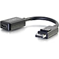 C2G 8in DisplayPort to HDMI Adapter Converter - DisplayPort Male to HDMI Female - Black - DisplayPort/HDMI  - 54322 1 thumbnail image