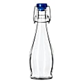 Libbey Glassware Water Bottle With Wire Bail Lid,  12 Oz, Clear