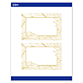 Avery® Printable Postcards With Sure Feed® Technology, 4" x 6", Matte White With Gold Florals, Pack Of 20 1 thumbnail image