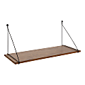 Kate and Laurel Vista 38”W Wall-Mounted Student Desk, Rustic Brown 1 thumbnail image