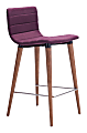Zuo Modern® Jericho Counter Chairs, Purple/Walnut, Set Of 2 Chairs 1 thumbnail image