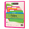Smead® Action File Folders, 1/3 Cut Tab, Letter Size, Assorted Colors, Pack Of 12 1 thumbnail image