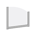 Bush Business Furniture Frosted Desk Top Side Privacy Screen, 17 3/4"H x 21 7/16"W x 1 3/16"D, White/Silver, Standard Delivery