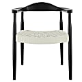 Eurostyle Hannu Side Chair With Arms, White/Black