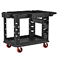 Suncast Commercial Heavy-Duty Plus 2-Shelf Utility Cart, 34-13/16"H x 26-1/2"W x 48-3/4"D, Gray 1 thumbnail image