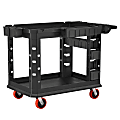 Suncast Commercial Heavy-Duty Plus 2-Shelf Utility Cart, 34-13/16"H x 26-1/2"W x 48-3/4"D, Gray