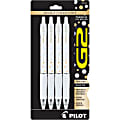 Pilot G2 Retractable Gel Pens, Fine Point, 0.7 mm, Dots Design Collection Barrels, Black Ink, Pack Of 4 Pens