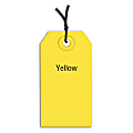 Partners Brand Prestrung Color Shipping Tags, #6, 5 1/4" x 2 5/8", Yellow, Box Of 1,000