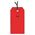 Partners Brand Prestrung Color Shipping Tags, #6, 5 1/4" x 2 5/8", Red, Box Of 1,000 1 thumbnail image