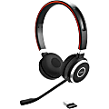 Jabra Evolve 65 Headset - Stereo - Mini USB - Wireless - Bluetooth - 98.4 ft - 20 Hz - 20 kHz - Over-the-head, On-ear - Binaural - Supra-aural - Uni-directional, Electret Condenser Microphone - Noise Canceling - Black