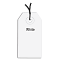 Office Depot® Brand Prestrung Color Shipping Tags, #6, 5 1/4" x 2 5/8", White, Box Of 1,000