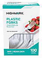 Highmark® Medium-Length Plastic Cutlery, Forks, Pack Of 100 Forks