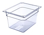 StorPlus 1/2-Size Plastic Food Pans, 8"H x 10 3/8"W x 12 3/4"D, Clear, Pack Of 6 1 thumbnail image