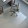 Realspace™ Chair Mat For Thin Commercial-Grade Carpets, Berber, Rectangular, 46" x 60", Clear