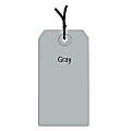 Partners Brand Prestrung Color Shipping Tags, #8, 6 1/4" x 3 1/8", Gray, Box Of 1,000