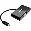 Tripp Lite USB C to VGA Multiport Adapter Converter w/ USB Hub PD Charging 1080p Black, Thunderbolt 3 Compatible, USB Type C, USB-C, USB Type-C - 1 thumbnail image