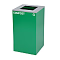 Alpine Industries Stainless-Steel Compost Bin With Square Opening Lid, 29 Gallons, 30”H x 16-15/16”W x 16-15/16”D, Green 1 thumbnail image