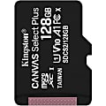 Kingston Canvas Select Plus SDCS2 128 GB Class 10/UHS-I (U1) microSDXC - 1 - 100 MB/s Read 1 thumbnail image