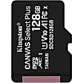 Kingston Canvas Select Plus SDCS2 128 GB Class 10/UHS-I (U1) microSDXC - 1 Pack - 100 MB/s Read