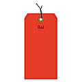 Office Depot® Brand Fluorescent Prewired Shipping Tags, #4, 4 1/4" x 2 1/8", Red, Box Of 1,000 1 thumbnail image