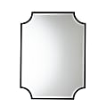 Baxton Studio Parcenet Modern Metal Accent Wall Mirror, 40”H x 30”W x 1-1/16”D, Black